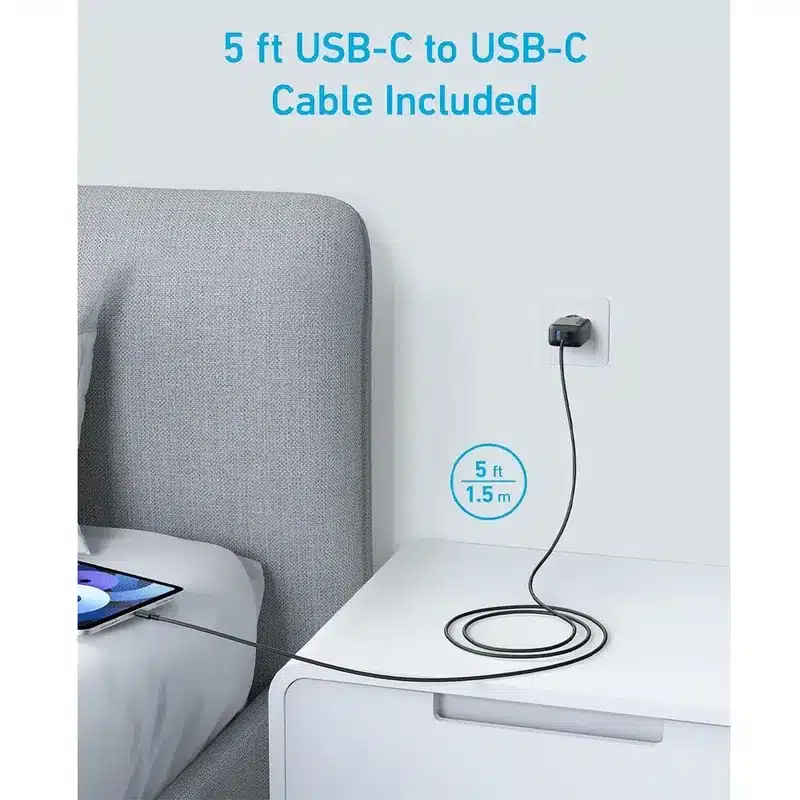 شارژر دیواری 20 وات انکر مدل B2348 به همراه کابل USB – C به طول 1.5 متر