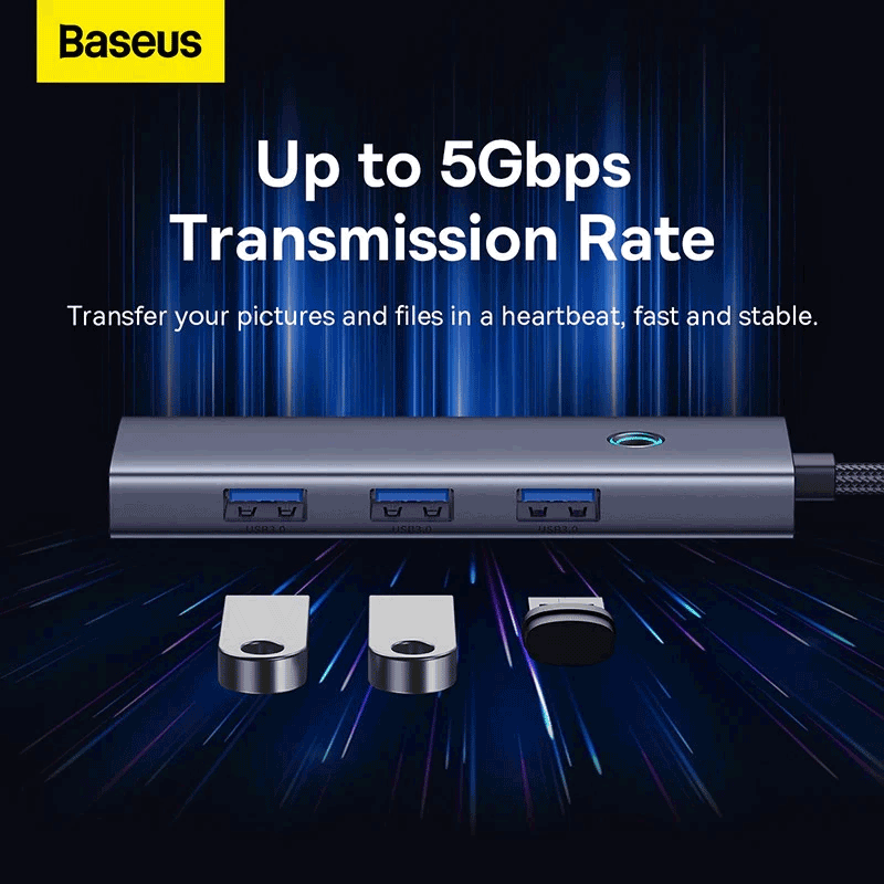 هاب 5 پورت USB – C باسئوس مدل UltraJoy Series HDMI – 4K 30Hz Clarity
