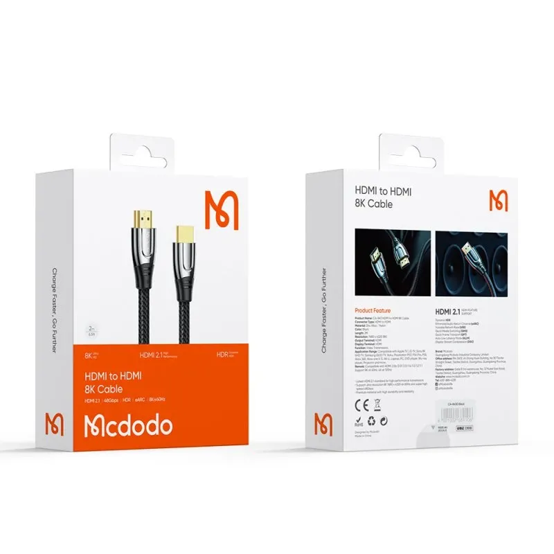 کابل Mcdodo CA – 843 8K HDMI طول 2 متر