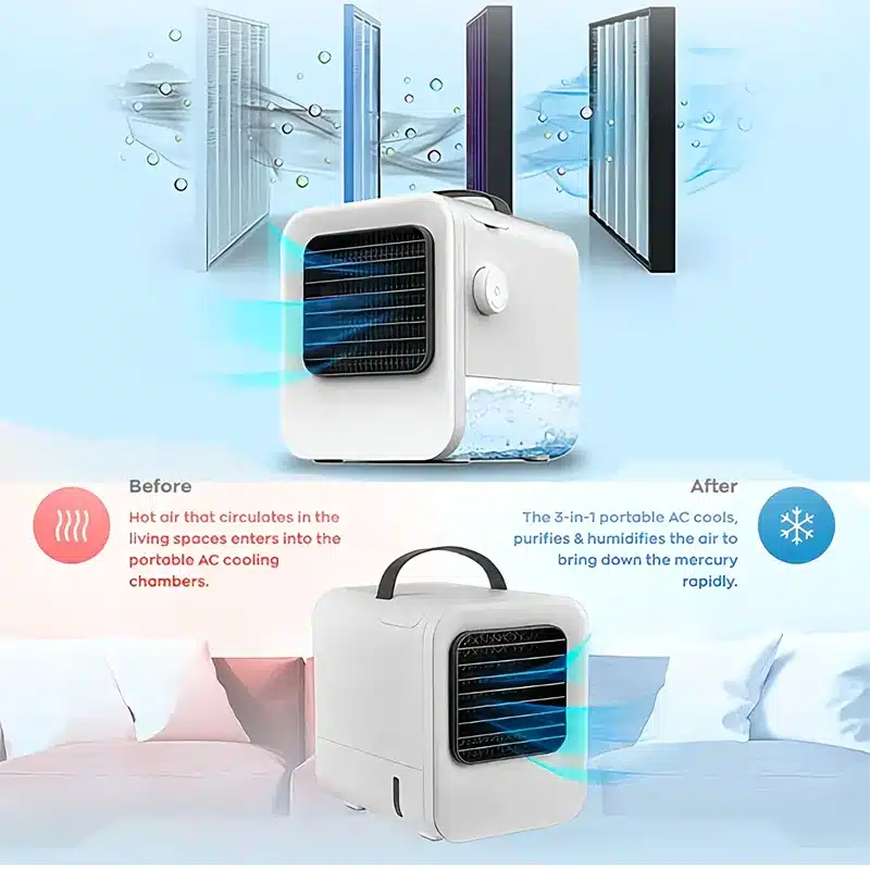 مینی کولر سلولزی شیائومی Xiaomi Microhoo Iceman Lite MH02A Personal Air Cooler