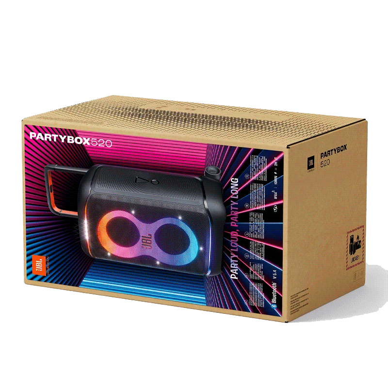 اسپیکر پارتی باکس جیبیال JBL PartyBox 520 – نسخه اروپا اورجینال با سریال نامبر