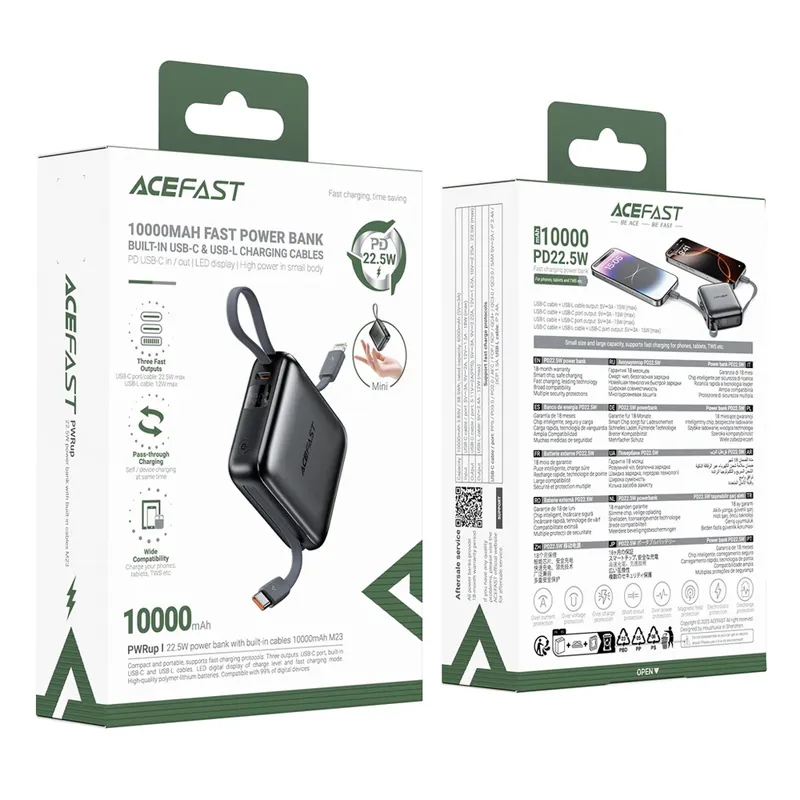 پاوربانک 10000 ایسفست ACEFAST M23 PD22.5W
